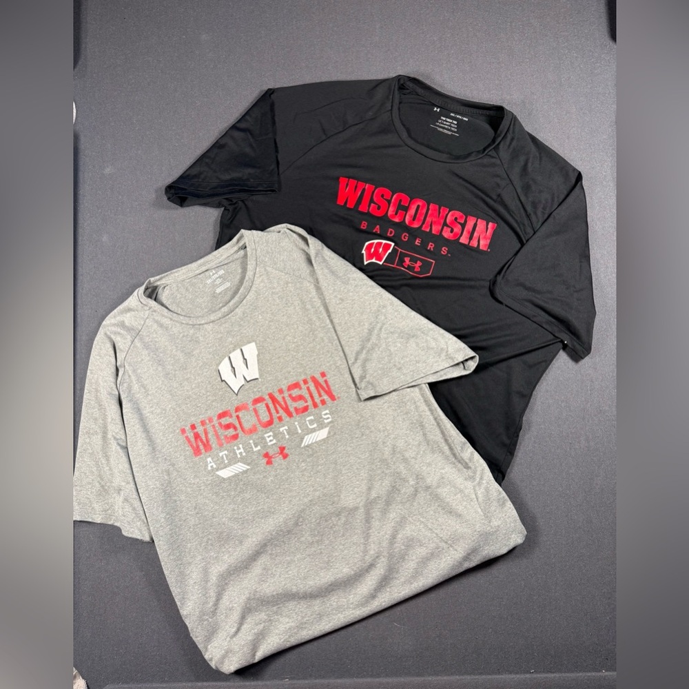 Under Armour Performance-style Set of Two Gray & Black T-Shirts Men’s 2XL